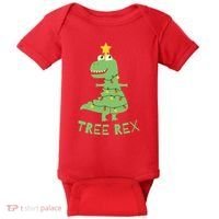 Tree Rex Christmas Baby Bodysuit thumb 0