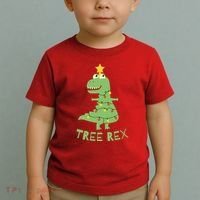 Tree Rex Christmas Toddler T-Shirt thumb 2