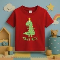 Tree Rex Christmas Toddler T-Shirt thumb 3