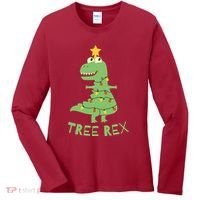 Tree Rex Christmas Women's Long Sleeve Shirt thumb 0