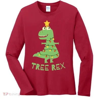 Tree Rex Christmas Women's Long Sleeve Shirt