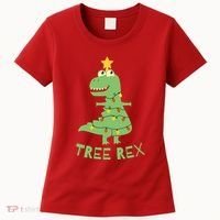 Tree Rex Christmas Women's T-Shirt thumb 0