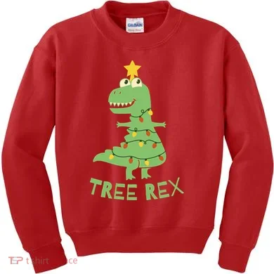 Tree Rex Christmas Kids Sweatshirt