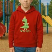 Tree Rex Christmas Kids Hoodie thumb 2