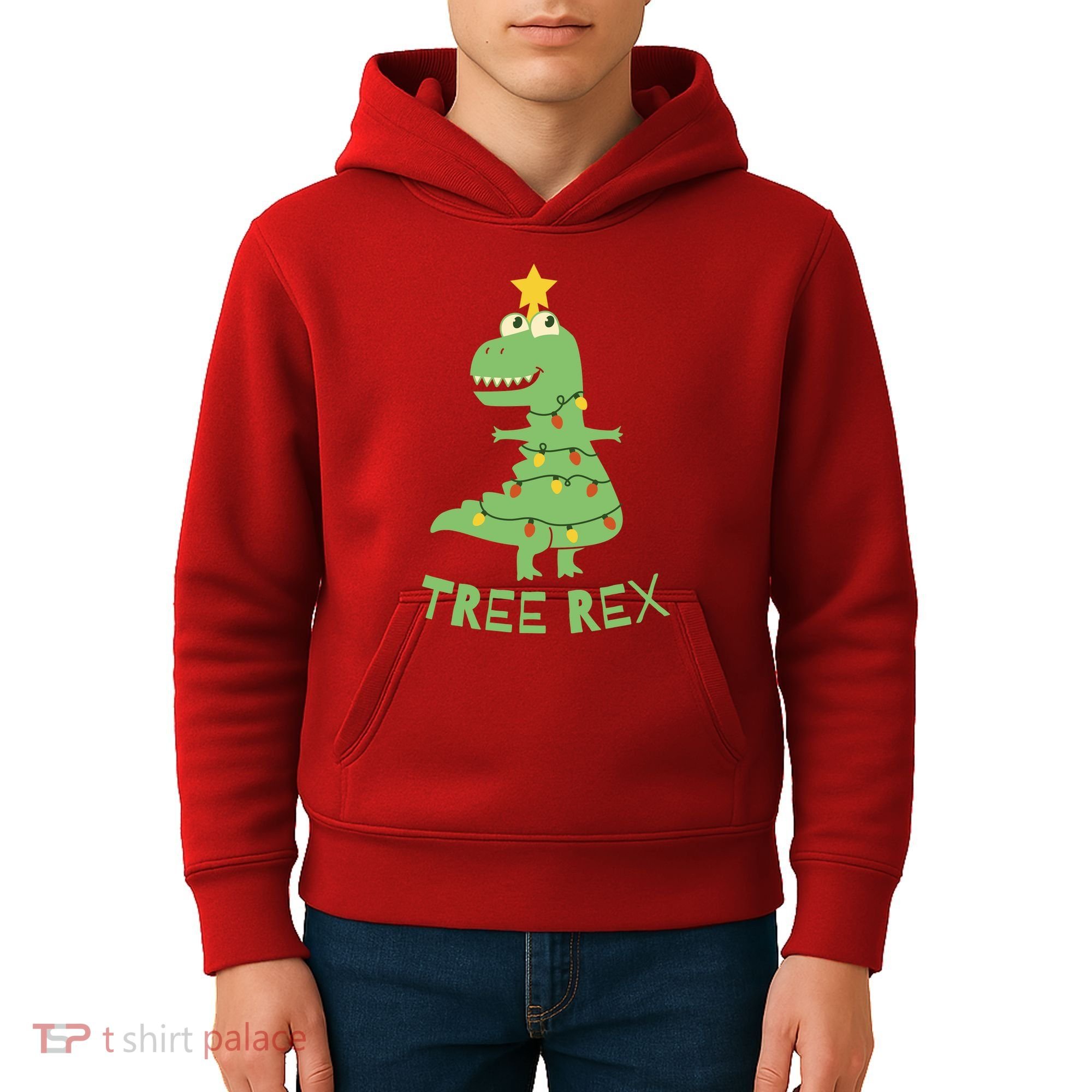 Tree Rex Christmas Kids Hoodie