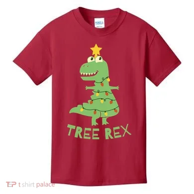 Tree Rex Christmas Kids T-Shirt