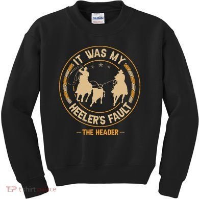 Team Roping Cowboy Rodeo Design For A Team Roper Boy Kids Sweatshirt
