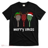 Tennis Racket Christmas Hat Reindeer Anlter Game Sport Sweatshirt T-Shirt thumb 0