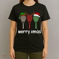 Tennis Racket Christmas Hat Reindeer Anlter Game Sport Sweatshirt T-Shirt thumb 4