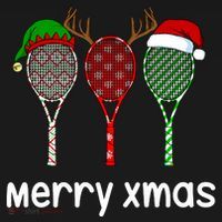 Tennis Racket Christmas Hat Reindeer Anlter Game Sport Sweatshirt Women's Hoodie thumb 2