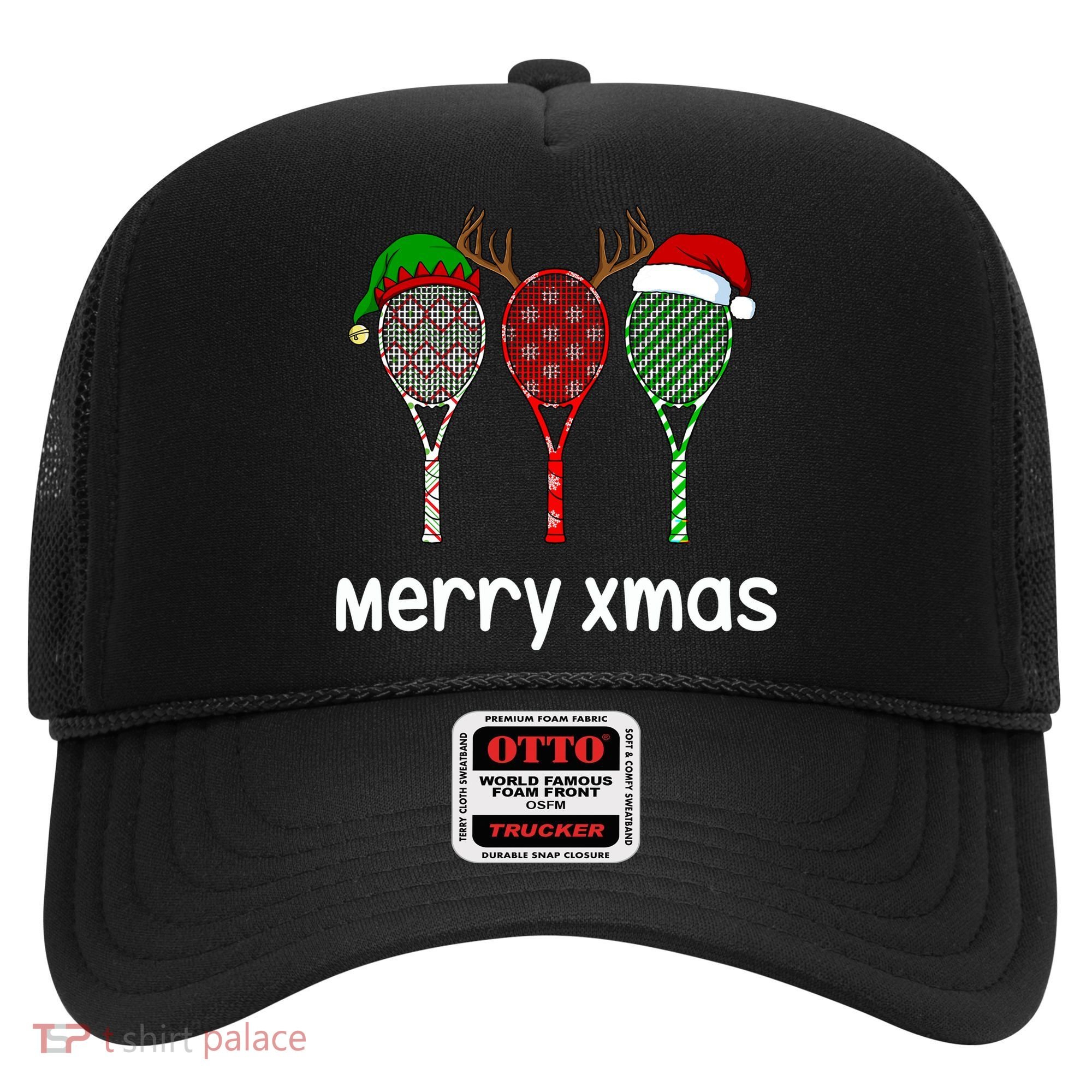 Tennis Racket Christmas Hat Reindeer Anlter Game Sport Sweatshirt Hat