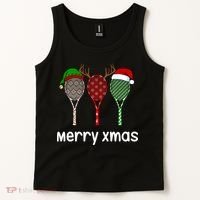 Tennis Racket Christmas Hat Reindeer Anlter Game Sport Sweatshirt Tank Top thumb 2
