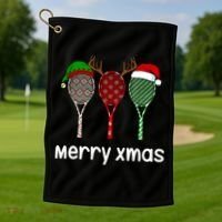 Tennis Racket Christmas Hat Reindeer Anlter Game Sport Sweatshirt Golf Towel thumb 1