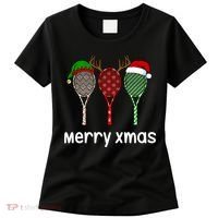 Tennis Racket Christmas Hat Reindeer Anlter Game Sport Sweatshirt Women's T-Shirt thumb 0