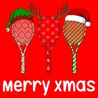 Tennis Racket Christmas Hat Reindeer Anlter Game Sport Sweatshirt Santa Hat thumb 1