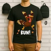 Turkey Run Costume Thanksgiving Running Turkey Trot T-Shirt thumb 6