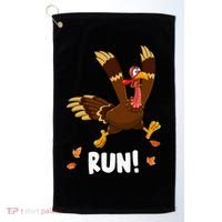 Turkey Run Costume Thanksgiving Running Turkey Trot Golf Towel thumb 0