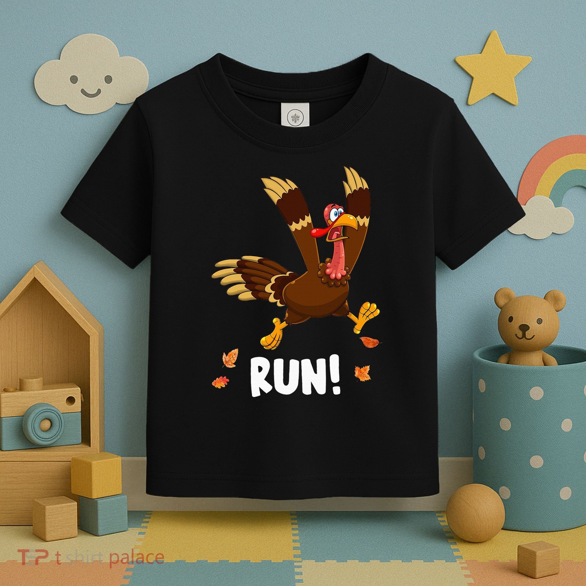 Turkey Run Costume Thanksgiving Running Turkey Trot Toddler T-Shirt