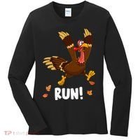 Turkey Run Costume Thanksgiving Running Turkey Trot Women's Long Sleeve Shirt thumb 0