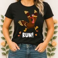 Turkey Run Costume Thanksgiving Running Turkey Trot Women's T-Shirt thumb 2
