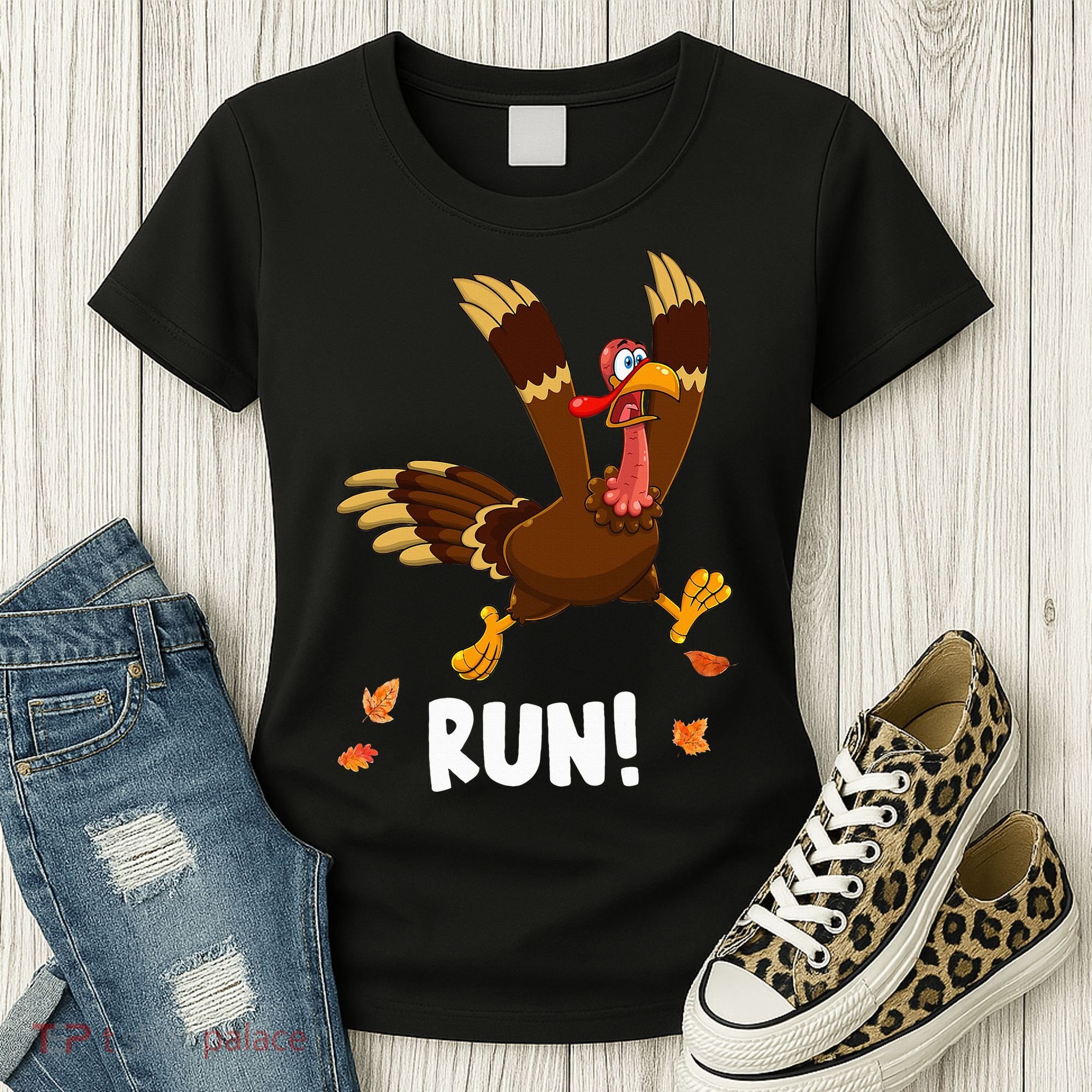 Turkey Run Costume Thanksgiving Running Turkey Trot Women's T-Shirt