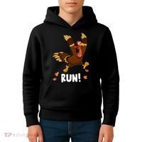 Turkey Run Costume Thanksgiving Running Turkey Trot Kids Hoodie thumb 4