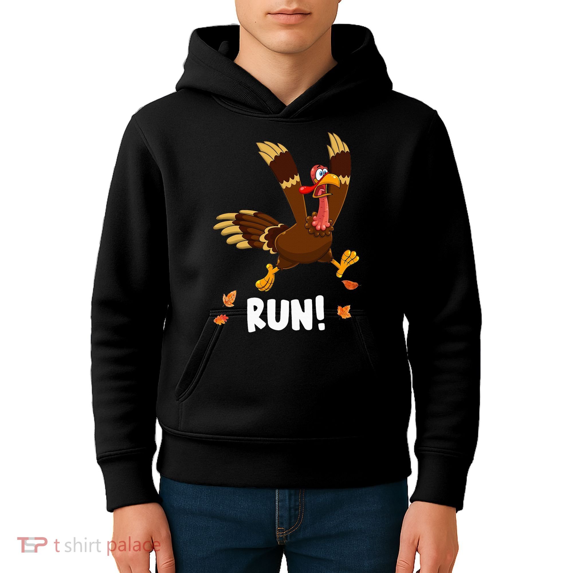 Turkey Run Costume Thanksgiving Running Turkey Trot Kids Hoodie