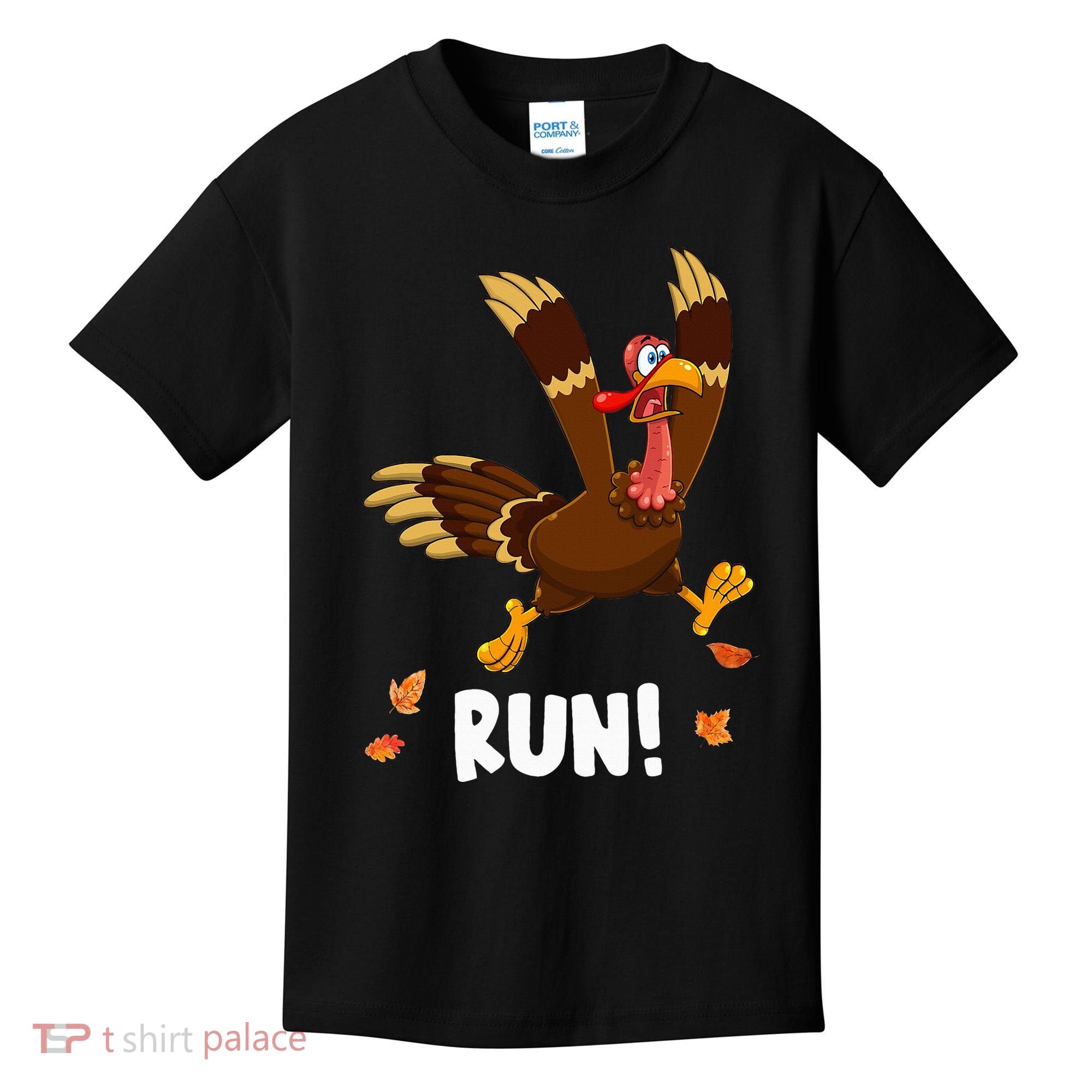 Turkey Run Costume Thanksgiving Running Turkey Trot Kids T-Shirt
