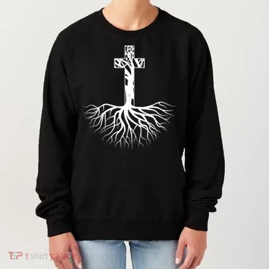 Tree Root Christian Cross Women's Sweatshirt