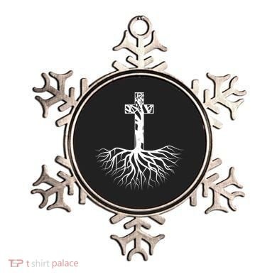 Tree Root Christian Cross Ornament