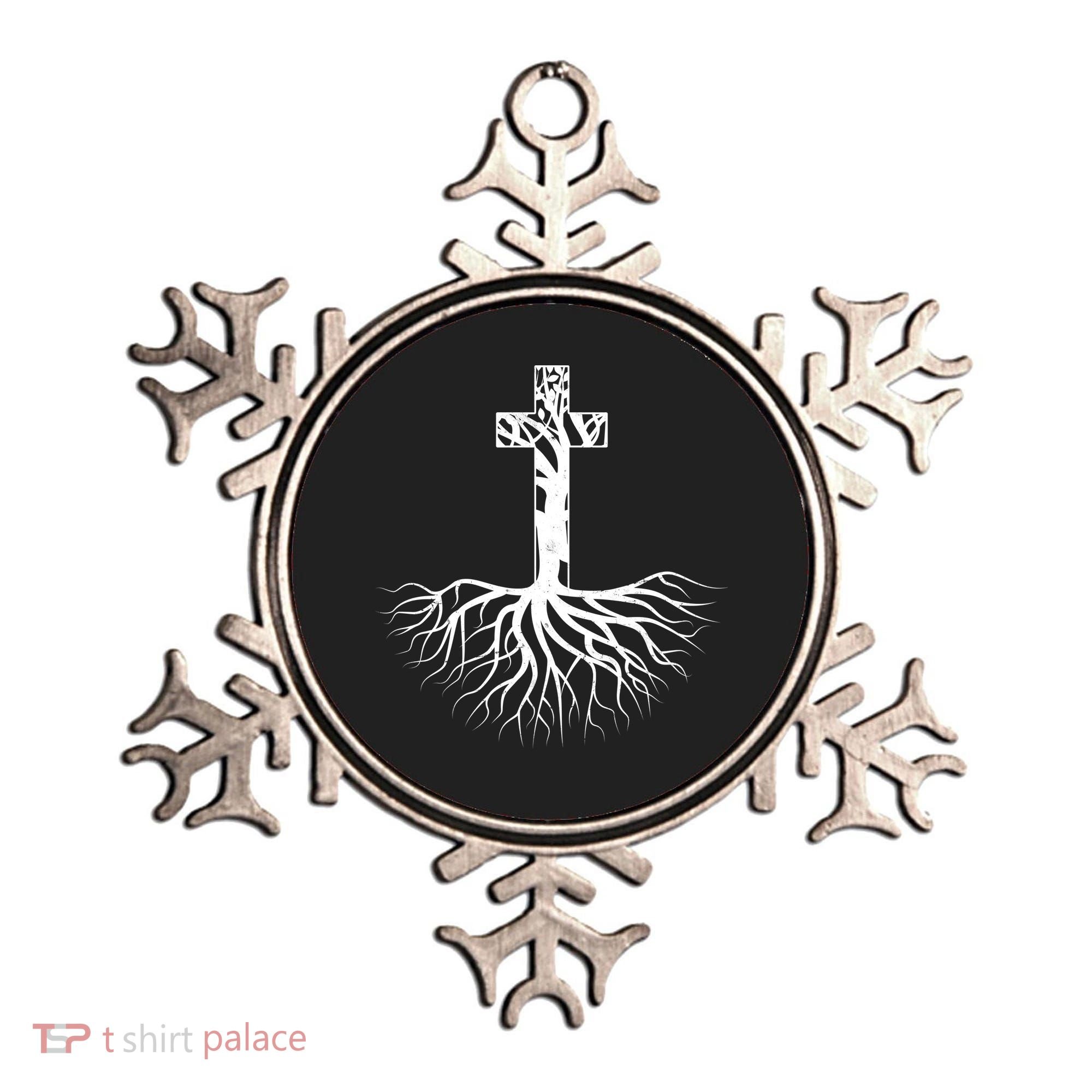 Tree Root Christian Cross Ornament