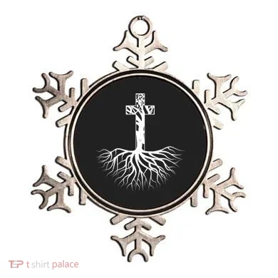 Tree Root Christian Cross Ornament