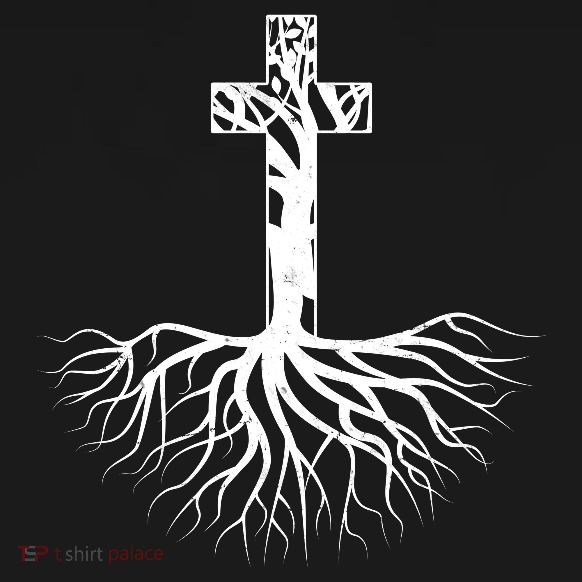 Tree Root Christian Cross Ornament