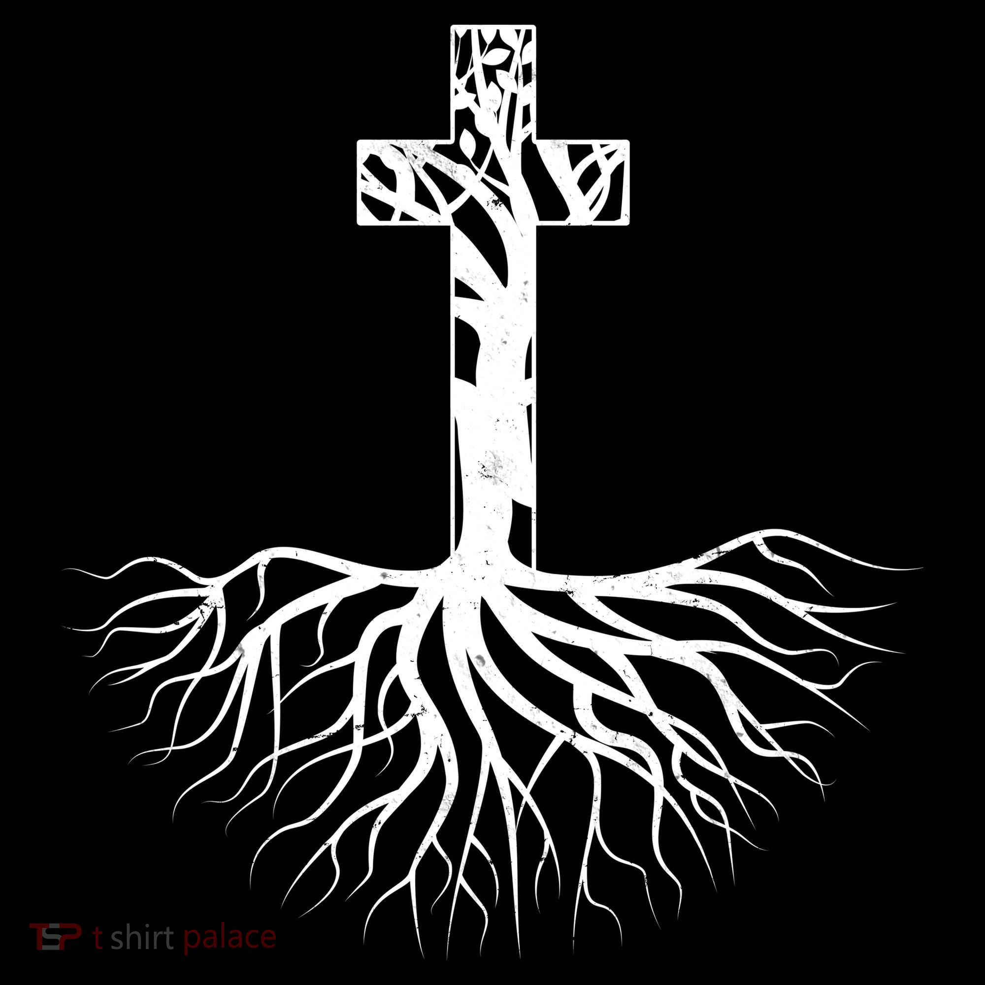 Tree Root Christian Cross Baby Bodysuit