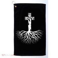 Tree Root Christian Cross Golf Towel thumb 0