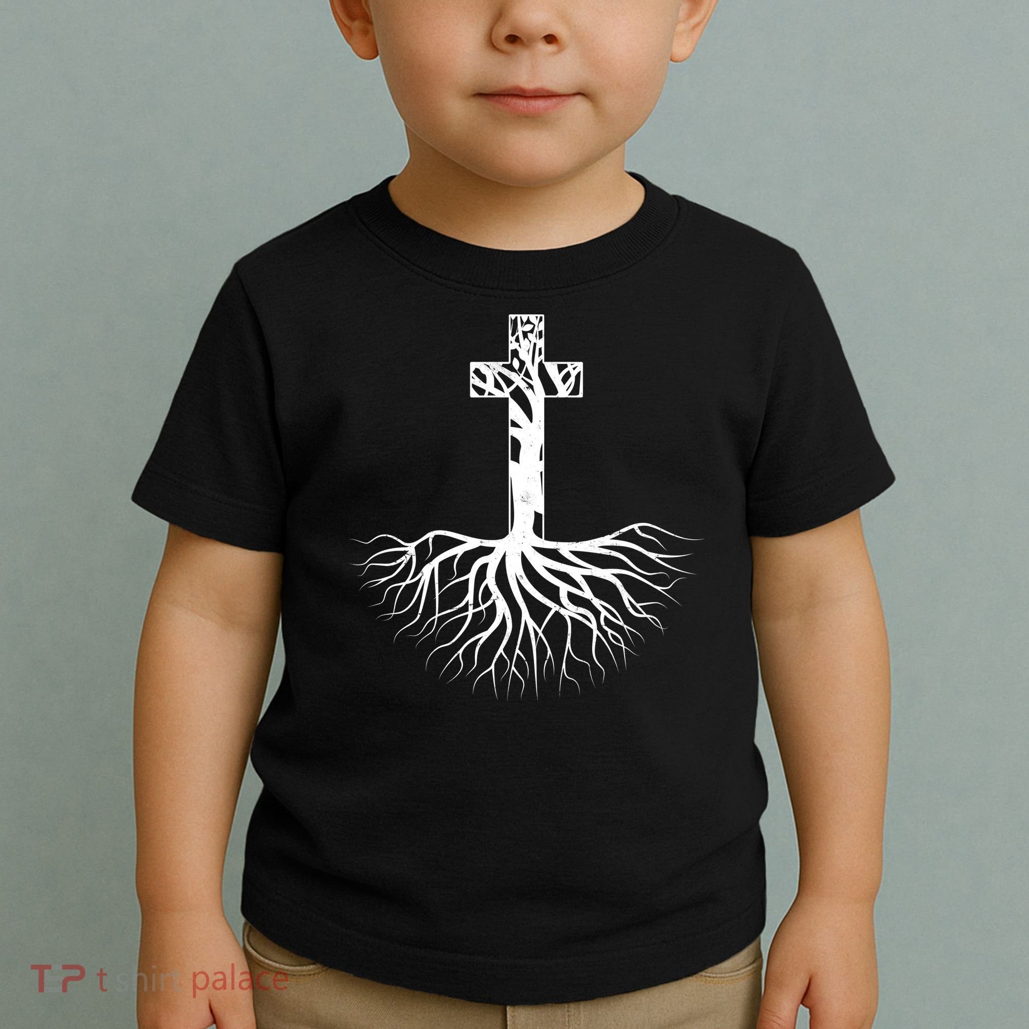 Tree Root Christian Cross Toddler T-Shirt