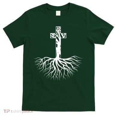 Tree Root Christian Cross T-Shirt