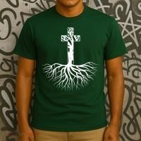 Tree Root Christian Cross T-Shirt thumb 3