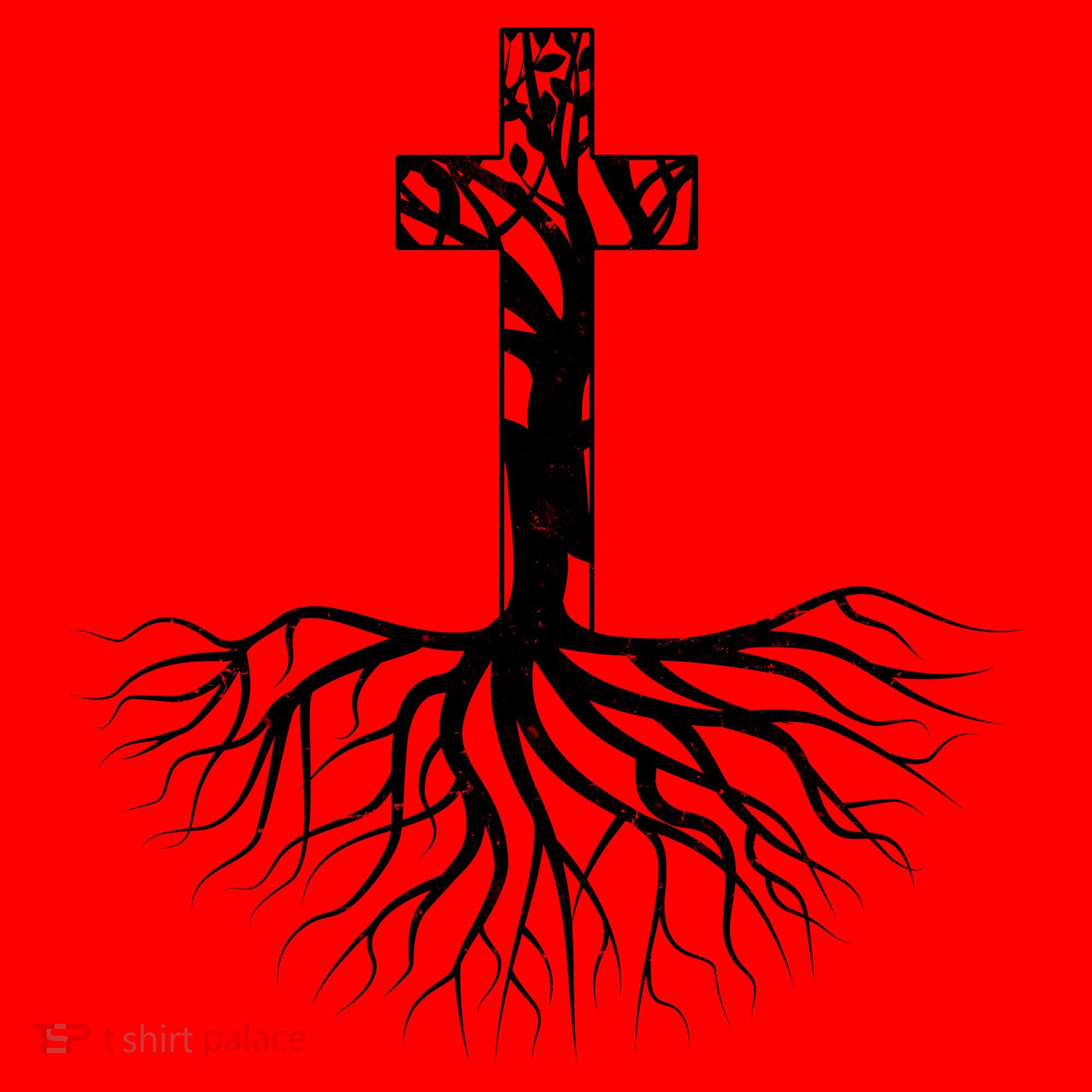 Tree Root Christian Cross Santa Hat
