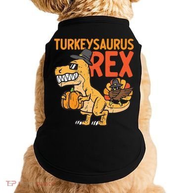 Turkeysaurus Rex Cute Funny Thanksgiving Dinosaur Doggie Tank