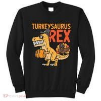Turkeysaurus Rex Cute Funny Thanksgiving Dinosaur Sweatshirt thumb 0
