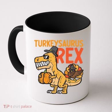 Turkeysaurus Rex Cute Funny Thanksgiving Dinosaur Coffee Mug