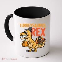 Turkeysaurus Rex Cute Funny Thanksgiving Dinosaur Coffee Mug thumb 0