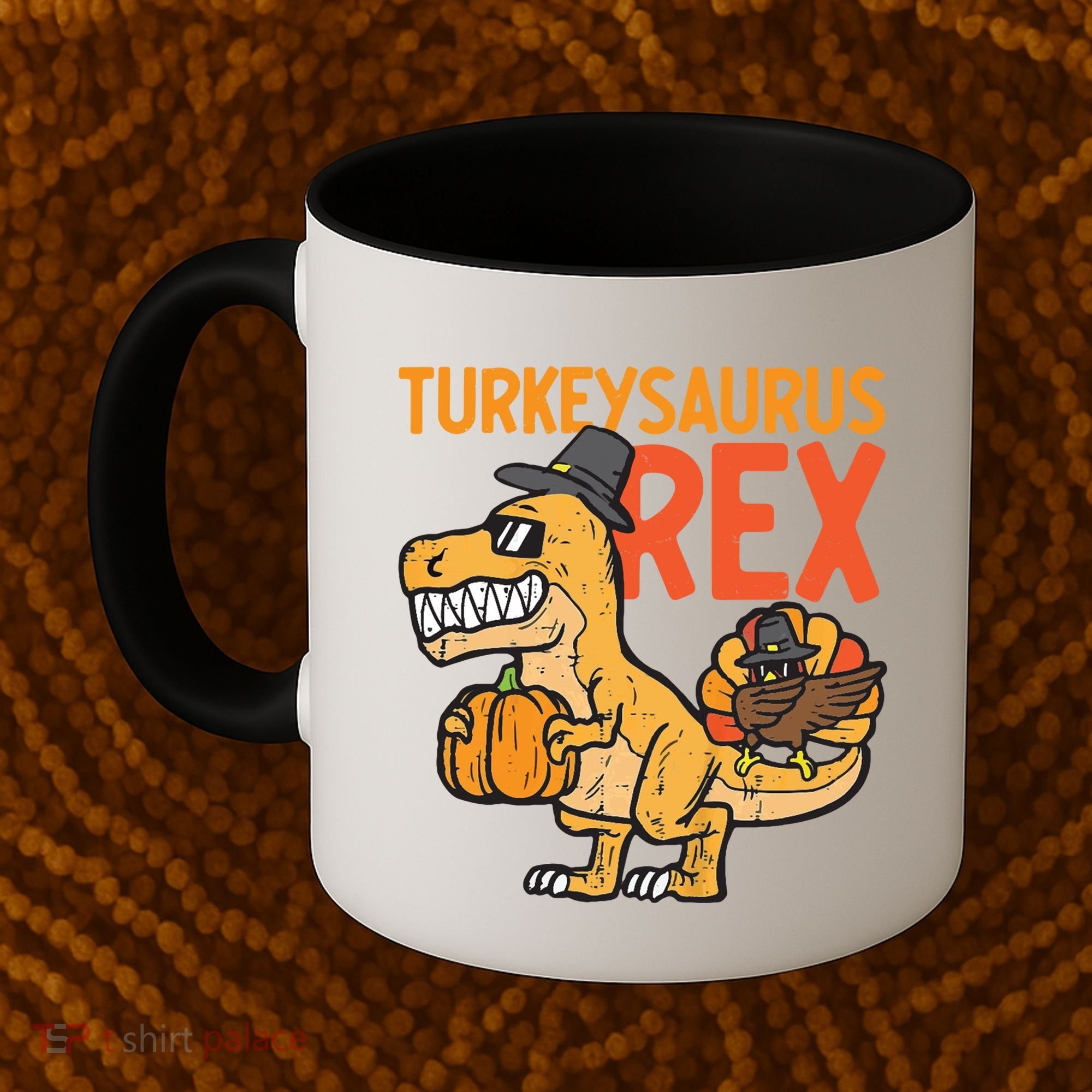 Turkeysaurus Rex Cute Funny Thanksgiving Dinosaur Coffee Mug