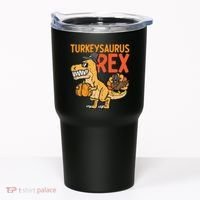 Turkeysaurus Rex Cute Funny Thanksgiving Dinosaur Tumbler thumb 0