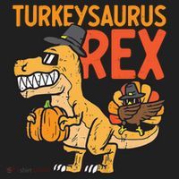 Turkeysaurus Rex Cute Funny Thanksgiving Dinosaur Tumbler thumb 3