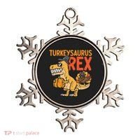 Turkeysaurus Rex Cute Funny Thanksgiving Dinosaur Ornament thumb 0