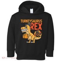 Turkeysaurus Rex Cute Funny Thanksgiving Dinosaur Toddler Hoodie thumb 0