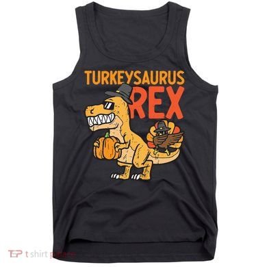 Turkeysaurus Rex Cute Funny Thanksgiving Dinosaur Tank Top