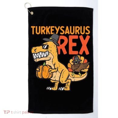 Turkeysaurus Rex Cute Funny Thanksgiving Dinosaur Golf Towel